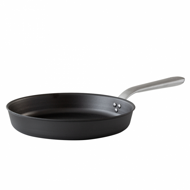 Carbon steel frying pan ø30 cm with ergonomic handle